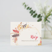 Wild Forest Bloemen Varen Paddenstoelen Foliage Br Briefkaart (Staand voorkant)