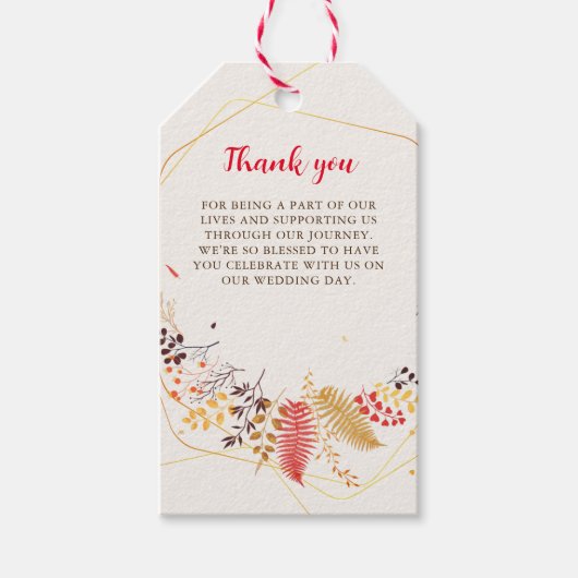 Wild Forest Bloemen Varen Paddenstoelen Foliage Br Cadeaulabel (Voorkant)