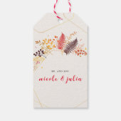 Wild Forest Bloemen Varen Paddenstoelen Foliage Br Cadeaulabel (Achterkant)