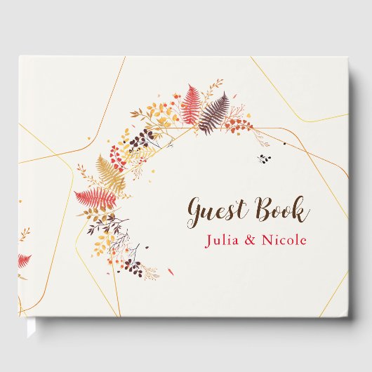 Wild Forest Bloemen Varen Paddenstoelen Foliage Br Gastenboek (Voorkant)