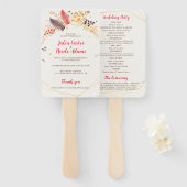 Wild Forest Bloemen Varen Paddenstoelen Foliage Br Handwaaier (Voorkant en achterkant)