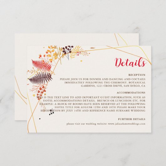 Wild Forest Bloemen Varen Paddenstoelen Foliage Br Informatiekaartje (Voorkant / Achterkant)