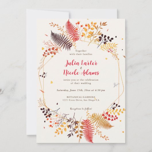 Wild Forest Bloemen Varen Paddenstoelen Foliage Br Kaart (Voorkant)