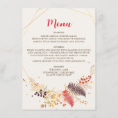 Wild Forest Bloemen Varen Paddenstoelen Foliage Br Menu (Voorkant)