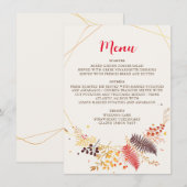 Wild Forest Bloemen Varen Paddenstoelen Foliage Br Menu (Voorkant / Achterkant)