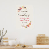 Wild Forest Bloemen Varen Paddenstoelen Foliage Br Poster (Keuken)