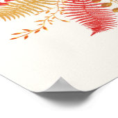 Wild Forest Bloemen Varen Paddenstoelen Foliage Br Poster (Hoek)