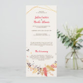 Wild Forest Bloemen Varen Paddenstoelen Foliage Br Programmakaart (Staand voorkant)