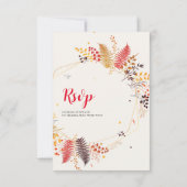 Wild Forest Bloemen Varen Paddenstoelen Foliage Br RSVP Kaartje (Achterkant)