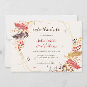 Wild Forest Bloemen Varen Paddenstoelen Foliage Br Save The Date