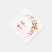 Wild Forest Bloemen Varen Paddenstoelen Foliage Br Servet (Hoek)