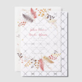 Wild Forest Bloemen Varen Paddenstoelen Foliage Br Vellum Uitnodigingen (Offset (Uitnodiging))