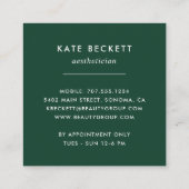 Wild Forest | Botanisch Lijst Vierkante Visitekaartje (Achterkant)