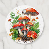 Wild forest champignons baby shower dank u bedankjes labels (Achterkant)