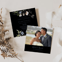 Wild Forest Floral Black Spanish Wedding