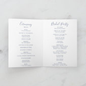 Wild Forest Floral Folded Wedding Programme Programma (Binnen)