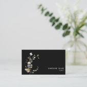 Wild Forest Floral Minimalistisch Eenvoudige QR-co Visitekaartje (Staand voorkant)