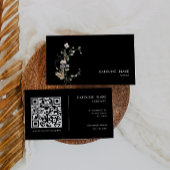 Wild Forest Floral Minimalistisch Eenvoudige QR-co Visitekaartje