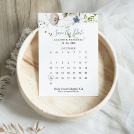 Wild Forest Floral Save the Date Calendar