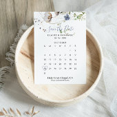 Wild Forest Floral Save the Date Calendar