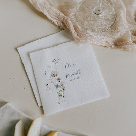 Wild Forest Floral Wedding Napkins Servet