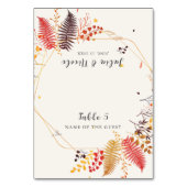 Wild Forest Flowers Mushrooms Wedding Place Card Kaart (Voorkant)