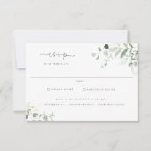 Wild Forest Foliage Meal Choice Wedding RSVP Kaartje (Voorkant)
