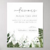 Wild Forest Foliage Wedding Favor Poster (Voorkant)