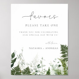 Wild Forest Foliage Wedding Favor Poster