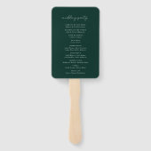 Wild Forest Foliage Wedding Programme Handwaaier (Achterkant)