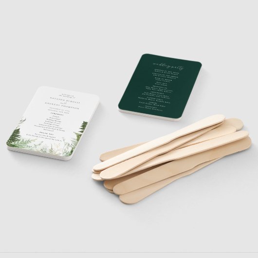 Wild Forest Foliage Wedding Programme Handwaaier (Niet-gemonteerd)