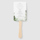 Wild Forest Foliage Wedding Programme Handwaaier (Voorkant)