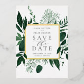 Wild Forest Folie Bruiloft Save the Date Kaart (Voorkant)
