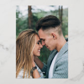 Wild Forest Folie Foto Save the Date Kaart (Achterkant)