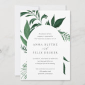 Wild Forest Green Botanical Arch Wedding Kaart (Voorkant)