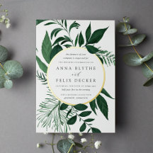 Wild Forest Green Botanical Wedding