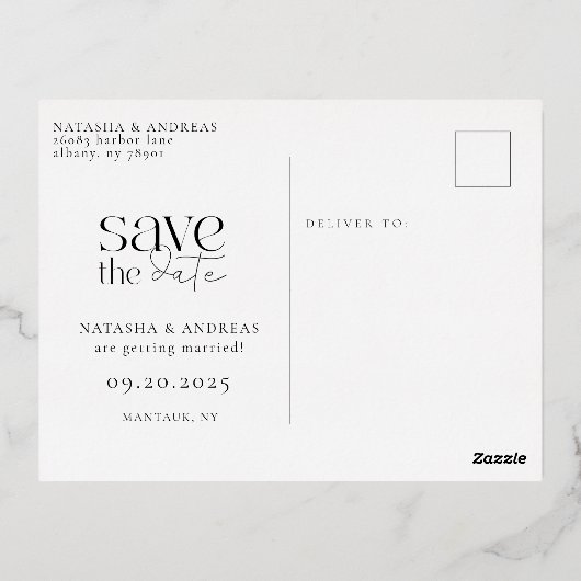 Wild Forest Greenery bewaar de uitnodiging tot Fol (Achterkant)