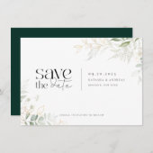 Wild Forest Greenery Wedding Save The Date (Voorkant / Achterkant)
