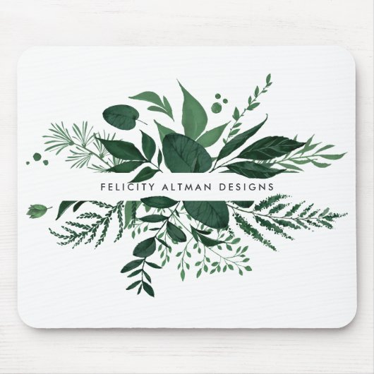 Wild Forest | Groen botanisch gepersonaliseerd Muismat (Voorkant)