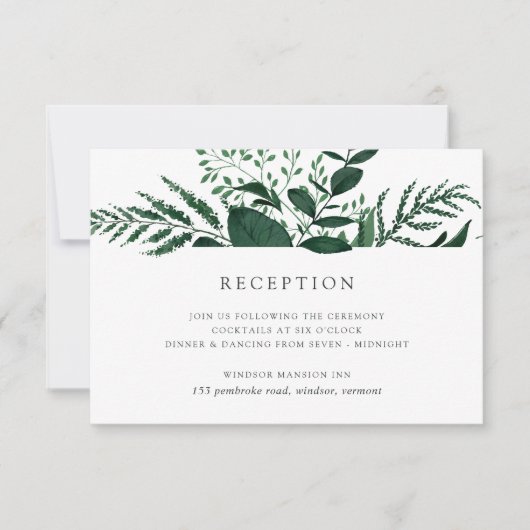 Wild Forest | Groene botanische omheiningkaart Kaart (Voorkant)