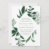 Wild Forest | Groene Waterverf olievlek Kaart (Voorkant)