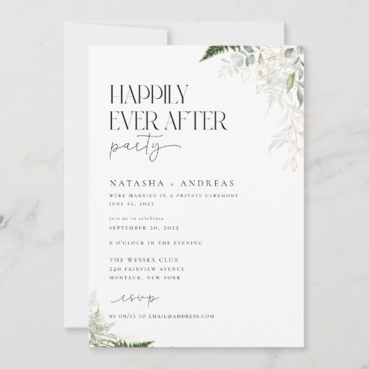 Wild Forest Happily Ever After Feest Kaart (Voorkant)