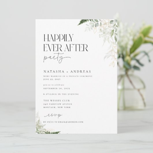 Wild Forest Happily Ever After Feest Kaart (Staand voorkant)