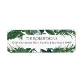 Wild Forest Leaf Leaves Bruiloft | Retouradres Etiket (Voorkant)