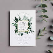 Wild Forest Lijst Wedding Folie Uitnodiging