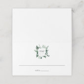 Wild Forest Monogram Wedding Plaatskaartje (Buitenkant ongevouwen)