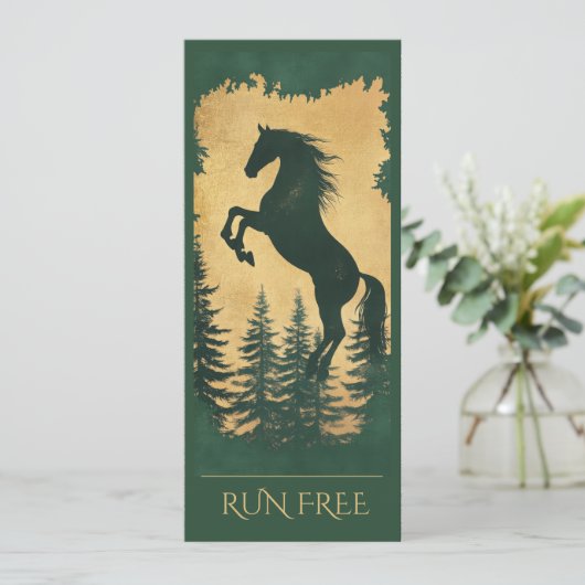 Wild Forest Paard Kaart — Ren Vrij (Staand voorkant)