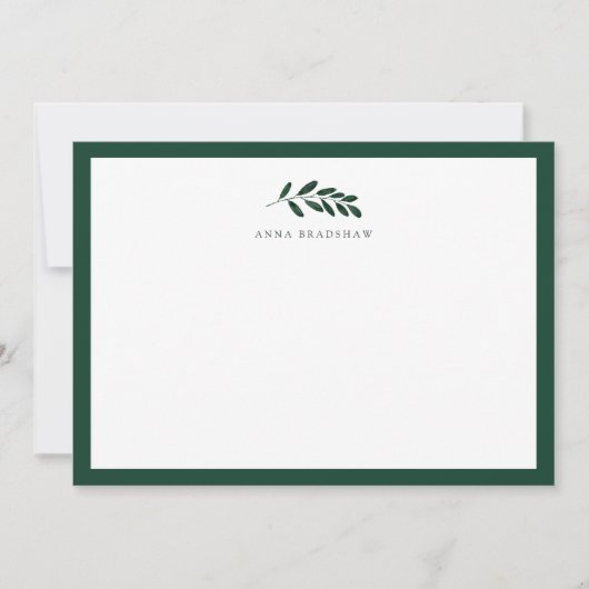 Wild Forest Personalized Stationery Flat Card Notitiekaartje (Voorkant)