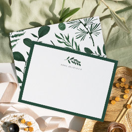 Wild Forest Personalized Stationery Flat Card Notitiekaartje