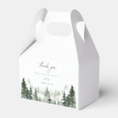 Wild Forest Pines Bruiloft Dank u Bedankdoosjes (Voorkant Zijde)